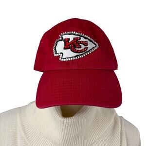 NFL Kansas City Chiefs Football 47 Brand Bling Crystal Rhinestone Hat Cap Adjust